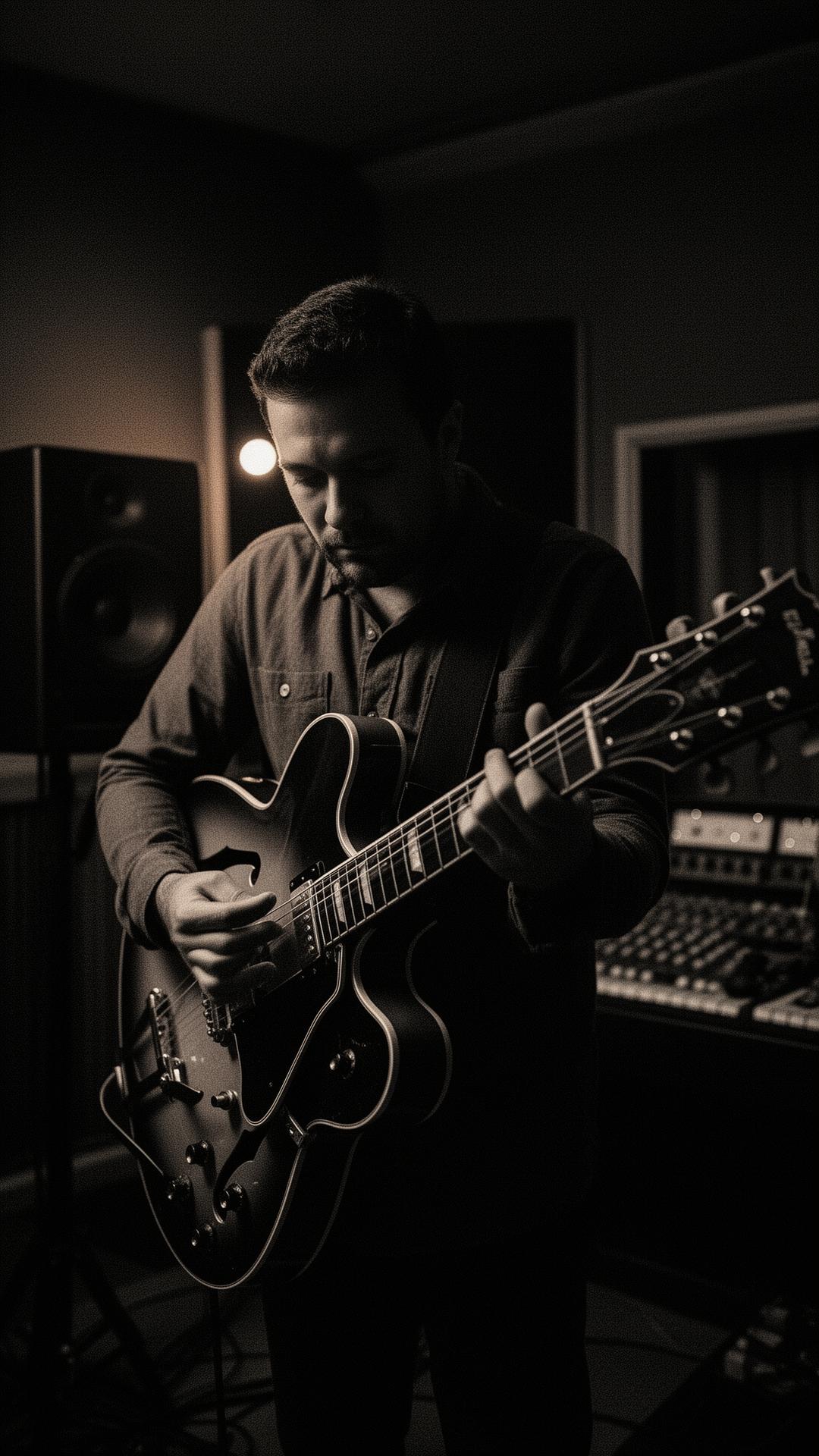 Gabe Koppel performing in studio